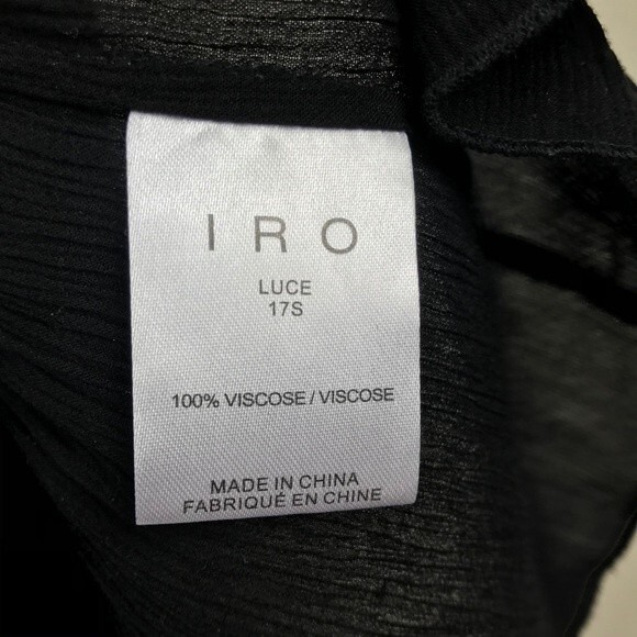 IRO Luce Romantic Ruched Grecian Peplum Tunic Crochet Sleeveless Blouse Top XS - Picture 8 of 16